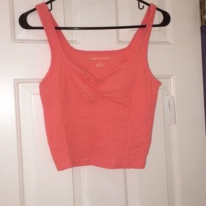 AE pink crop top